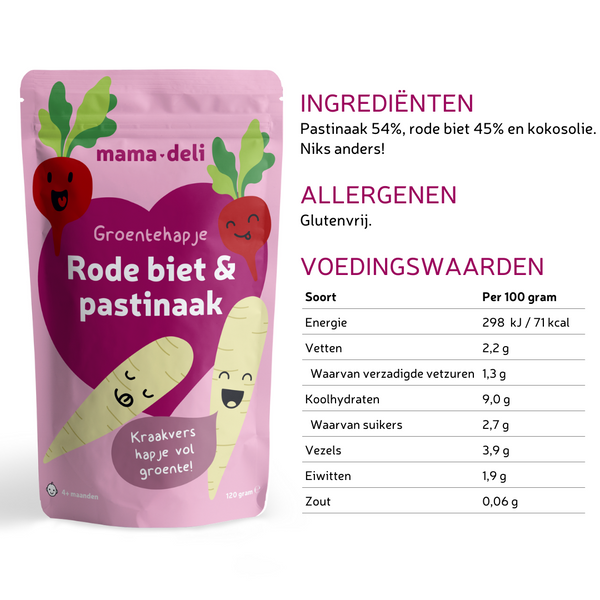 4+ maanden Groentehapje | rode biet & pastinaak