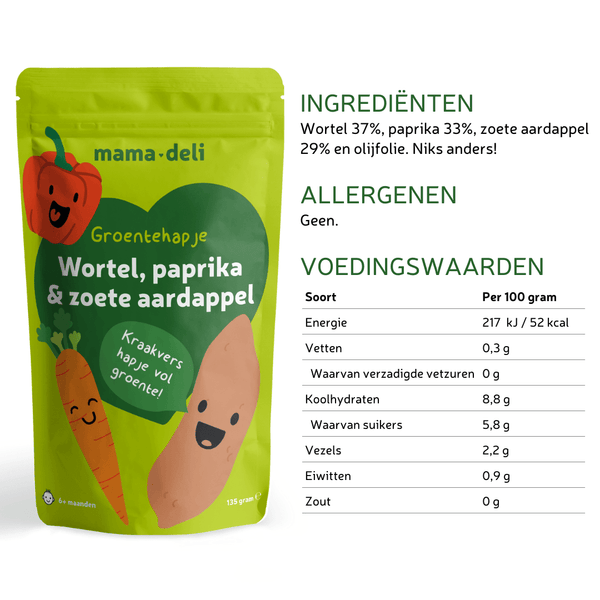 Groentehapjes Baby 6+ maanden – Box 2 - Mama Deli