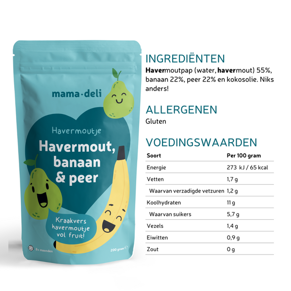 8+ maanden Havermoutje | Banaan & Peer 200gr