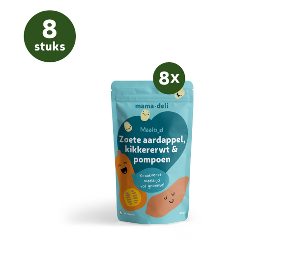 8 + maanden maaltijden | zoete aardappel kikkererwt & pompoen