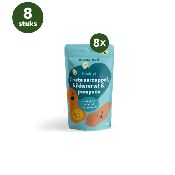 8 + maanden maaltijden | zoete aardappel kikkererwt & pompoen